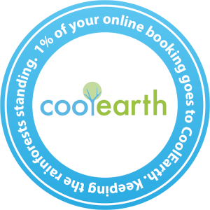 1% of your online booking goes to CoolEarth.